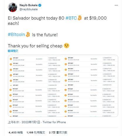 “炒币”浮亏55%仍不死心！萨尔瓦多再度加仓比特币 甚至感叹太便宜
