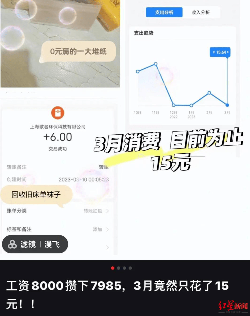 “3月工资8000攒下7985”，24岁女生打算存200万退休，还做了倒计时日历