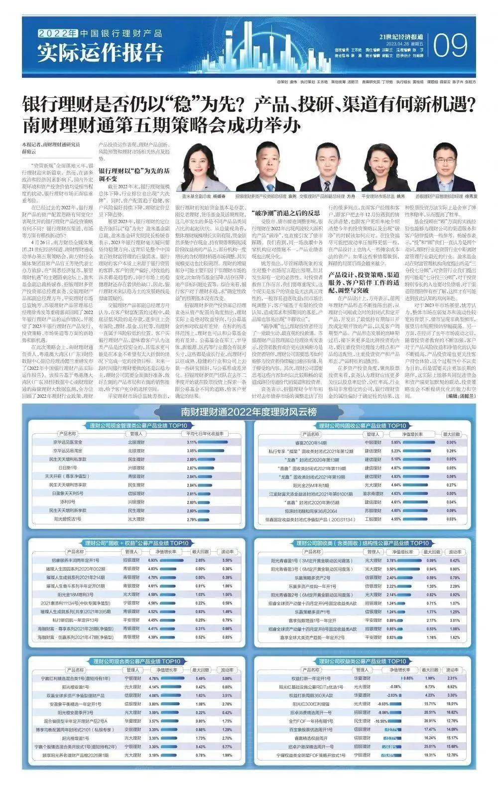 银行理财，重磅报告来了！