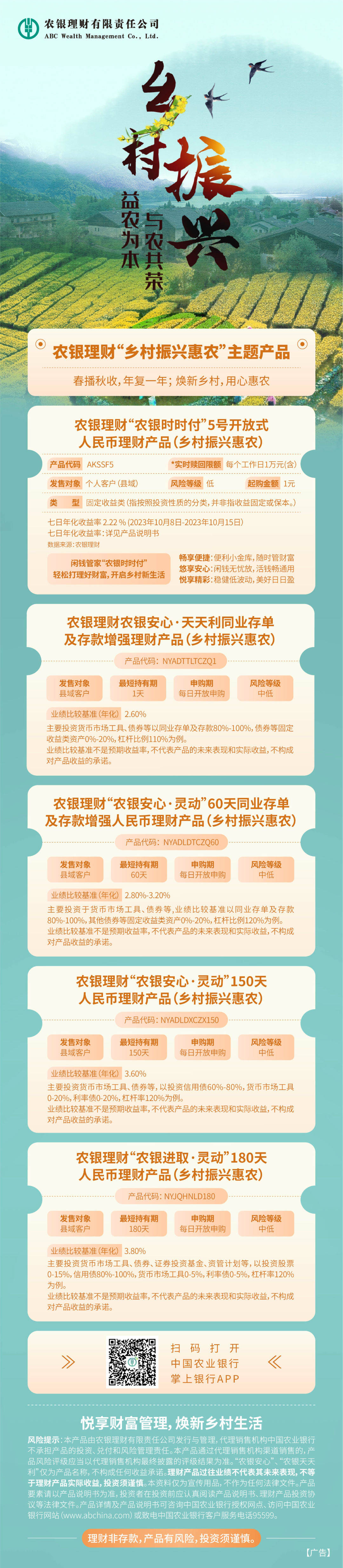农银理财牢记"三农"使命，为乡村振兴贡献金融力量